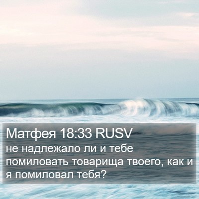 Матфея 18:33 RUSV Bible Verse Image