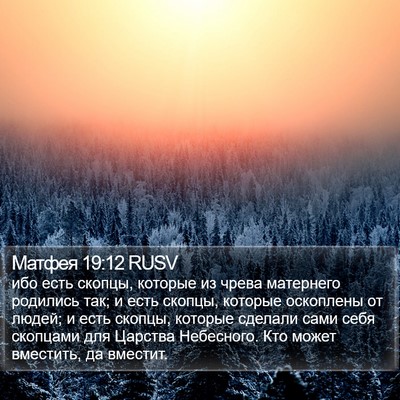 Матфея 19:12 RUSV Bible Verse Image