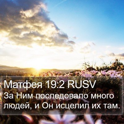 Матфея 19:2 RUSV Bible Verse Image