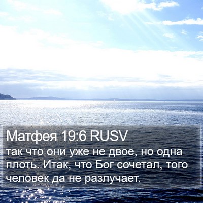 Матфея 19:6 RUSV Bible Verse Image