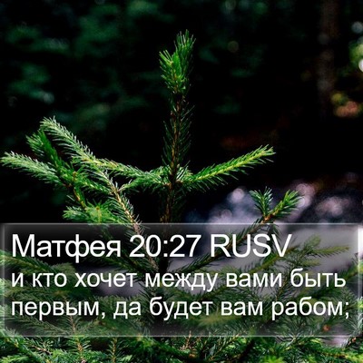 Матфея 20:27 RUSV Bible Verse Image