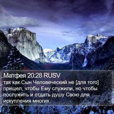 Матфея 20:28 RUSV Bible Verse Image