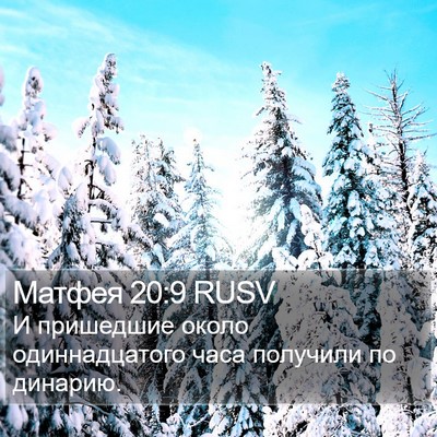 Матфея 20:9 RUSV Bible Verse Image
