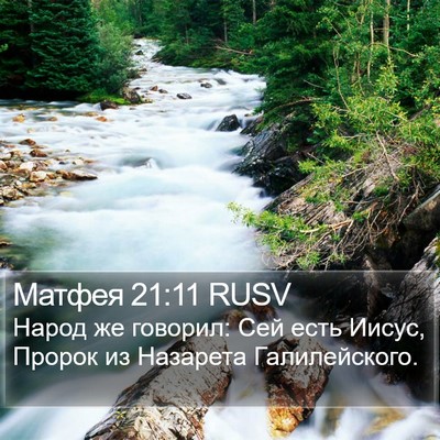 Матфея 21:11 RUSV Bible Verse Image