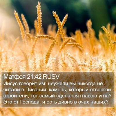 Матфея 21:42 RUSV Bible Verse Image