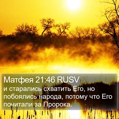 Матфея 21:46 RUSV Bible Verse Image