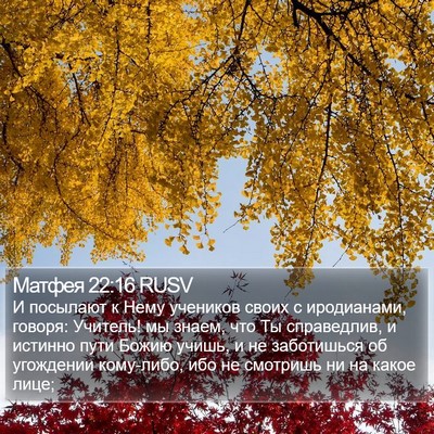 Матфея 22:16 RUSV Bible Verse Image