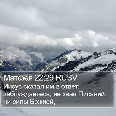 Матфея 22:29 RUSV Bible Verse Image