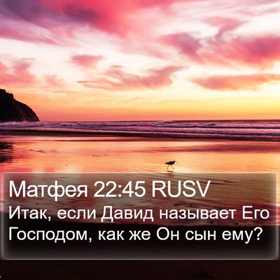 Матфея 22:45 RUSV Bible Verse Image