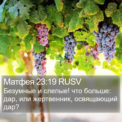 Матфея 23:19 RUSV Bible Verse Image