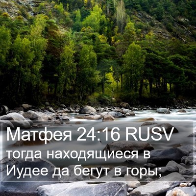 Матфея 24:16 RUSV Bible Verse Image