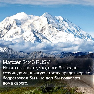 Матфея 24:43 RUSV Bible Verse Image