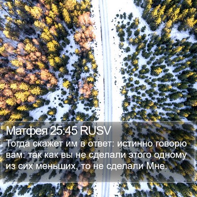 Матфея 25:45 RUSV Bible Verse Image