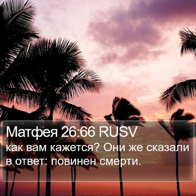 Матфея 26:66 RUSV Bible Verse Image
