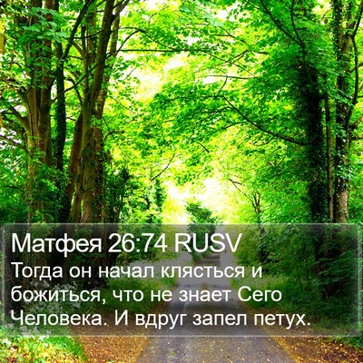 Матфея 26:74 RUSV Bible Verse Image