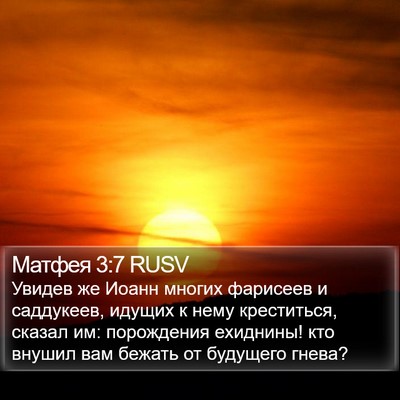 Матфея 3:7 RUSV Bible Verse Image