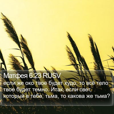 Матфея 6:23 RUSV Bible Verse Image