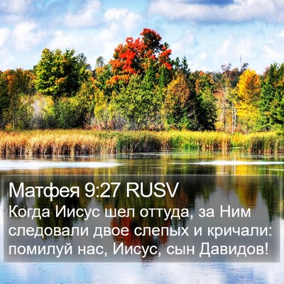 Матфея 9:27 RUSV Bible Verse Image