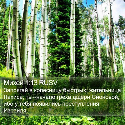 Михей 1:13 RUSV Bible Verse Image
