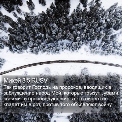 Михей 3:5 RUSV Bible Verse Image