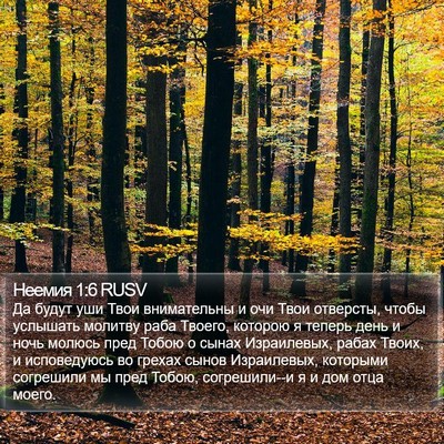 Неемия 1:6 RUSV Bible Verse Image