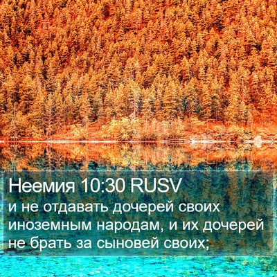 Неемия 10:30 RUSV Bible Verse Image