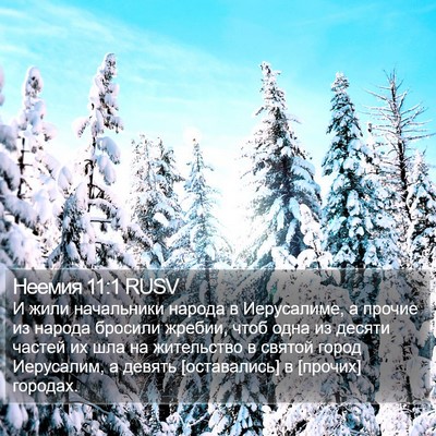 Неемия 11:1 RUSV Bible Verse Image
