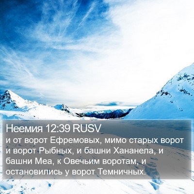 Неемия 12:39 RUSV Bible Verse Image