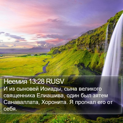 Неемия 13:28 RUSV Bible Verse Image