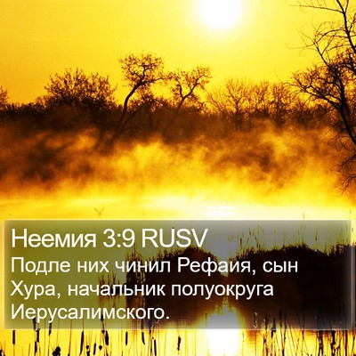 Неемия 3:9 RUSV Bible Verse Image