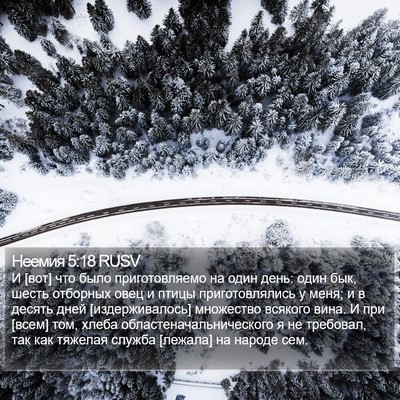 Неемия 5:18 RUSV Bible Verse Image