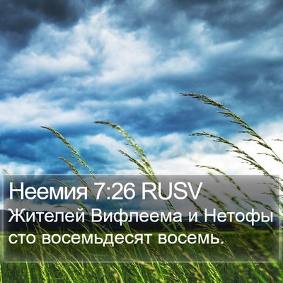 Неемия 7:26 RUSV Bible Verse Image