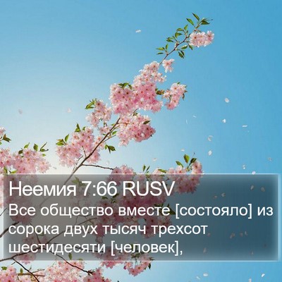 Неемия 7:66 RUSV Bible Verse Image