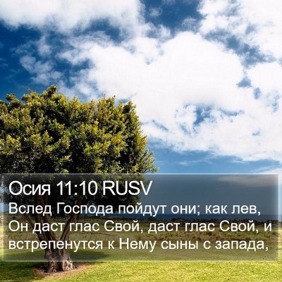 Осия 11:10 RUSV Bible Verse Image