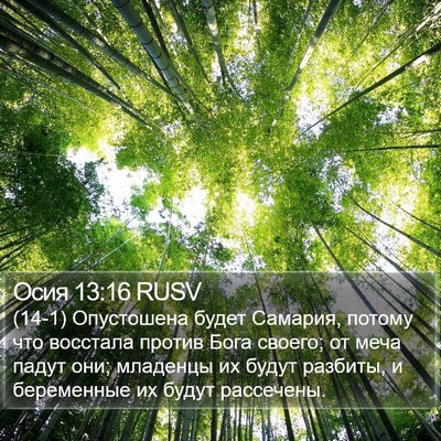 Осия 13:16 RUSV Bible Verse Image