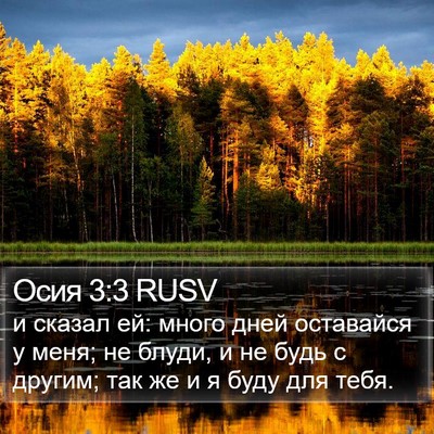 Осия 3:3 RUSV Bible Verse Image