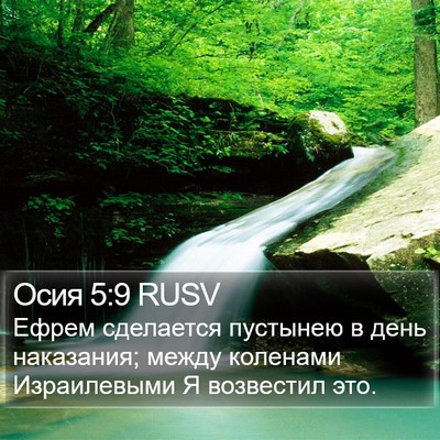Осия 5:9 RUSV Bible Verse Image