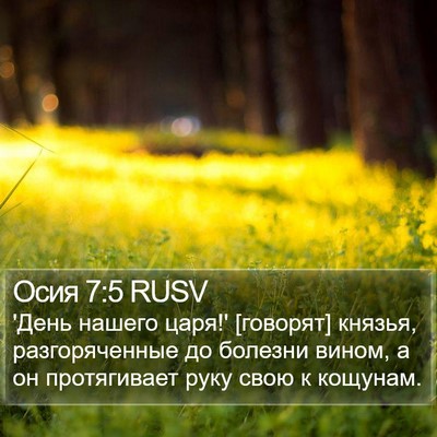 Осия 7:5 RUSV Bible Verse Image