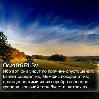 Осия 9:6 RUSV Bible Verse Image