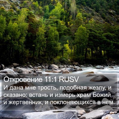 Откровение 11:1 RUSV Bible Verse Image