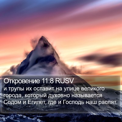 Откровение 11:8 RUSV Bible Verse Image