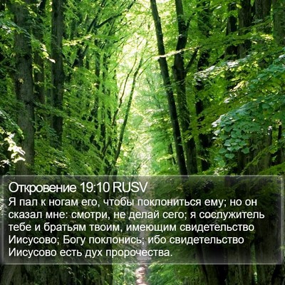 Откровение 19:10 RUSV Bible Verse Image