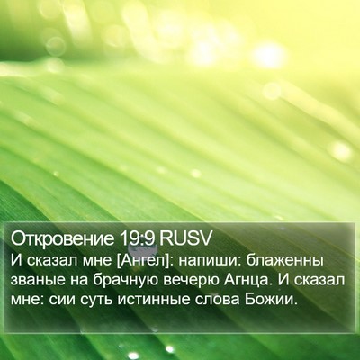 Откровение 19:9 RUSV Bible Verse Image