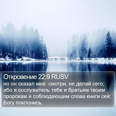 Откровение 22:9 RUSV Bible Verse Image