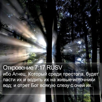 Откровение 7:17 RUSV Bible Verse Image