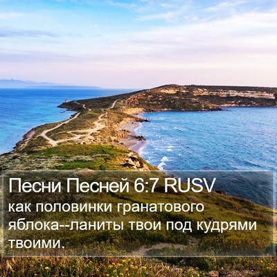 Песни Песней 6:7 RUSV Bible Verse Image