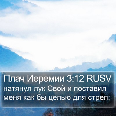 Плач Иеремии 3:12 RUSV Bible Verse Image