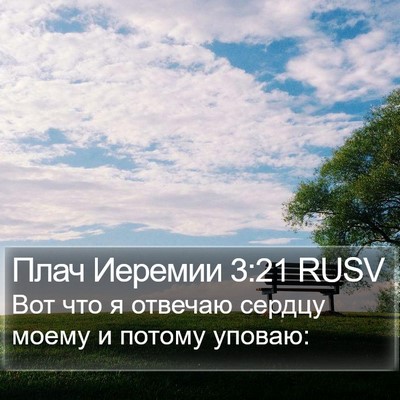 Плач Иеремии 3:21 RUSV Bible Verse Image