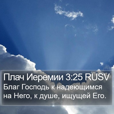Плач Иеремии 3:25 RUSV Bible Verse Image