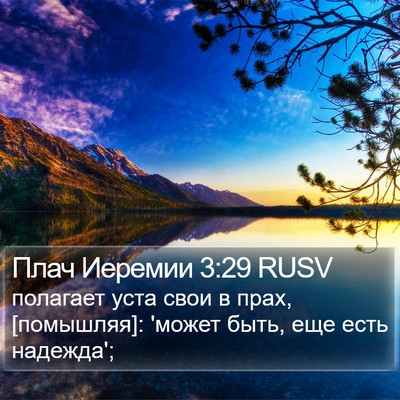 Плач Иеремии 3:29 RUSV Bible Verse Image